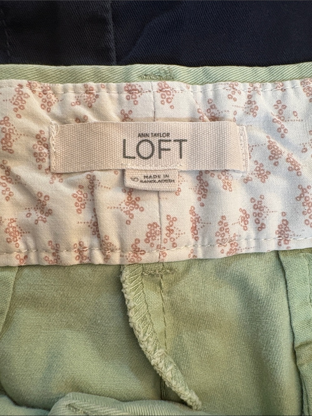 LOFT Chino Shorts Trio - Mint, Navy, Light Gray - Picture 2 of 7